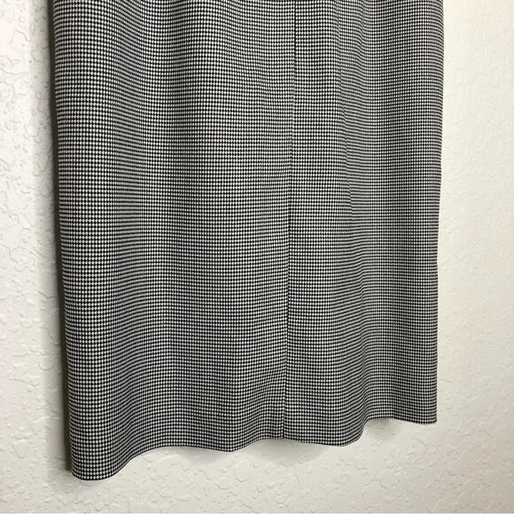 WHBM black twisted collar houndstooth skirt sleeveless sheath dress size 2 NWT - Picture 13 of 15